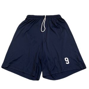 💜 The Authentic T-Shirt Company Men's Athletic Shorts Navy Blue #9 Size M